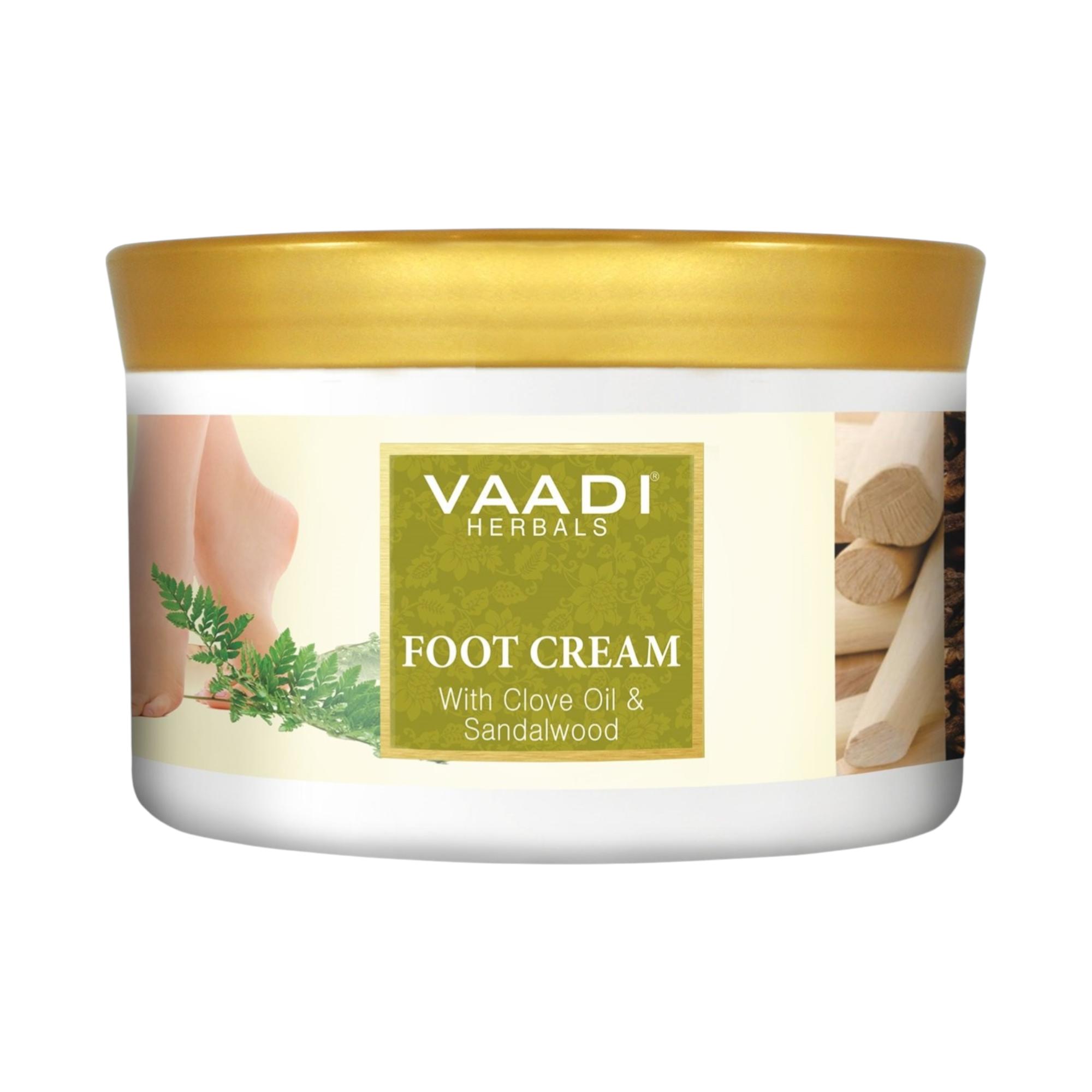 Vaadi Herbals Foot Cream With Clove Oil And Sandalwood For Rough Dry Heels Deep Moisturizing Foot Care For Soft Smooth Feet 500 g
Vaadi Herbals Foot Cream With Clove Oil And Sandalwood For Rough Dry Heels Deep Moisturizing Foot Care For Soft Smooth Feet 500 g