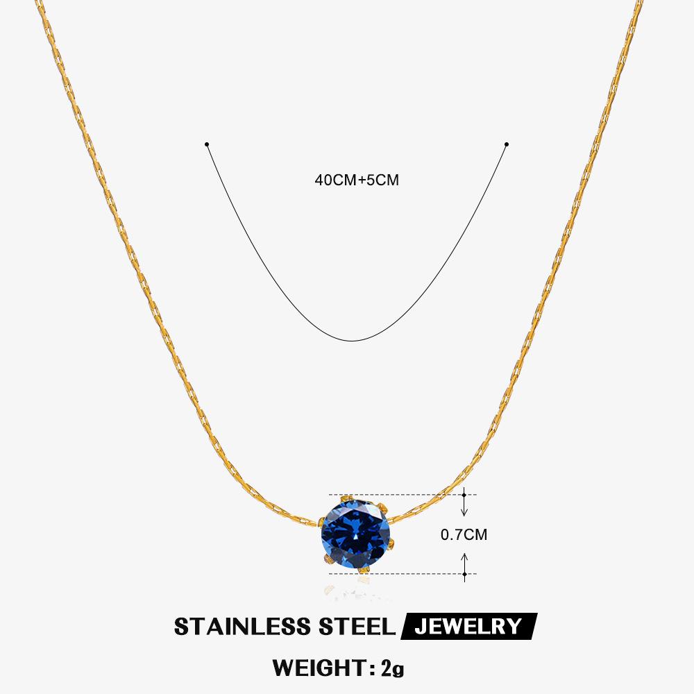 12 Months Birthstone Pendant Necklace Women Gold Color Stainless Steel Chain Choker Colorful Zircon Zircon Birthday Gift 40-45 cm
12 Months Birthstone Pendant Necklace Women Gold Color Stainless Steel Chain Choker Colorful Zircon Zircon Birthday Gift 40-45 cm