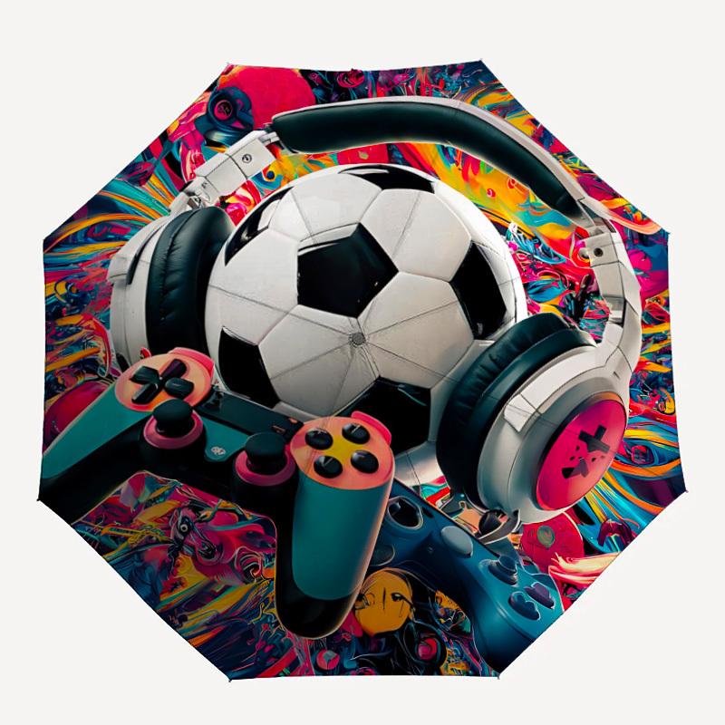 1pc Esports Gaming Soccer Gamers Automatic Folding Umbrella - Compact 8-Rib Design, Durable Plastic & Iron, Daily Use F104034
1pc Esports Gaming Soccer Gamers Automatic Folding Umbrella - Compact 8-Rib Design, Durable Plastic & Iron, Daily Use F104034