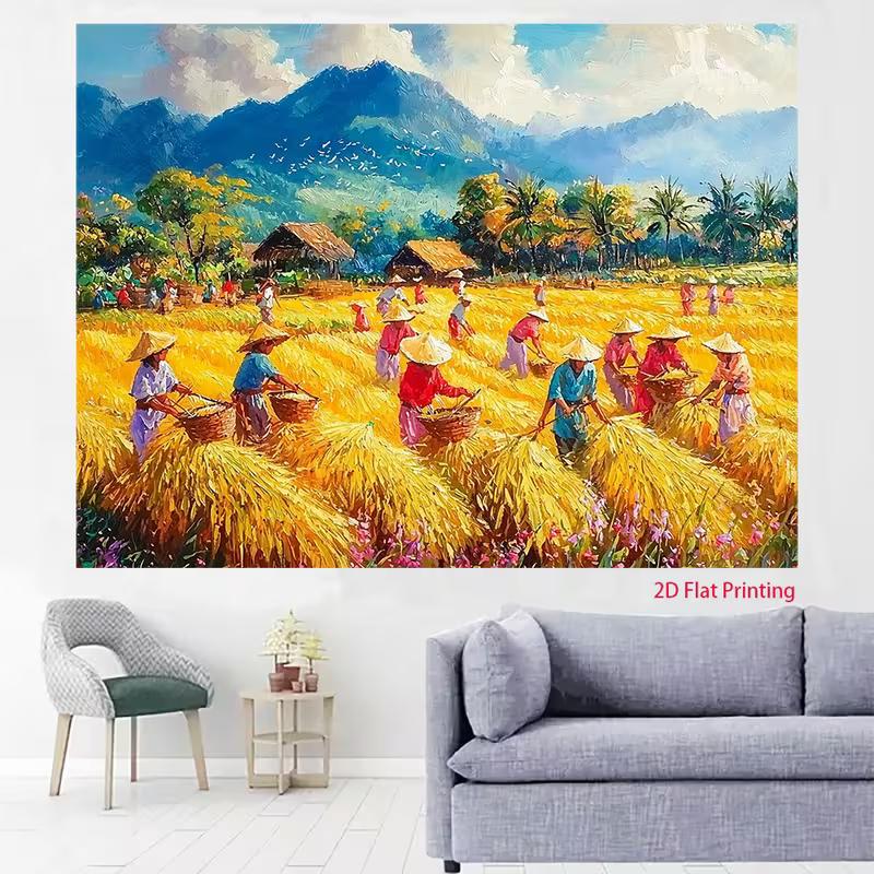 2D Tropical Farm Rice Field Banner, Oil Painting Style Harvest 2D Background 47.2x31.5inch/120*80cm
2D Tropical Farm Rice Field Banner, Oil Painting Style Harvest 2D Background 47.2x31.5inch/120*80cm