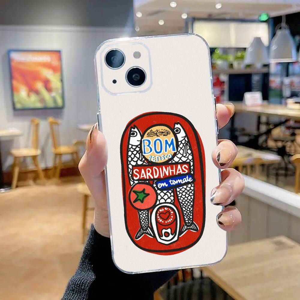 Sardines Canned Phone Case For iPhone 16,15,14,13,12,11 Pro,Max,Plus,X,XS,XR,SE,Mini Transparent Silicone Soft iPhone12PRO
Sardines Canned Phone Case For iPhone 16,15,14,13,12,11 Pro,Max,Plus,X,XS,XR,SE,Mini Transparent Silicone Soft iPhone12PRO