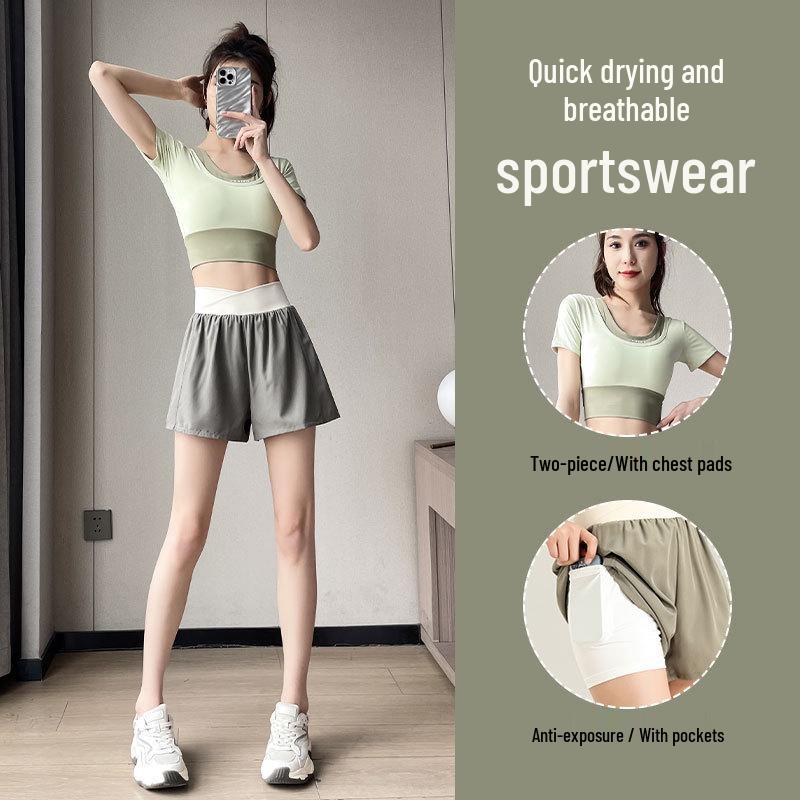 Women s Summer 2025 Running Set: Quick-Dry Fashion Gym Outfit with Yoga Shorts and Short Sleeve Top XL
Women s Summer 2025 Running Set: Quick-Dry Fashion Gym Outfit with Yoga Shorts and Short Sleeve Top XL