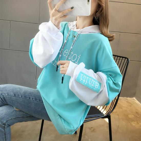 Вишита жіноча худі приталеного крою - Весняно-осінній корейський стиль, Скомбінована, З довгим рукавом, Вільного крою, Дизайн імітації двох предметів Extra Large синій
Вишита жіноча худі приталеного крою - Весняно-осінній корейський стиль, Скомбінована, З довгим рукавом, Вільного крою, Дизайн імітації двох предметів Extra Large синій