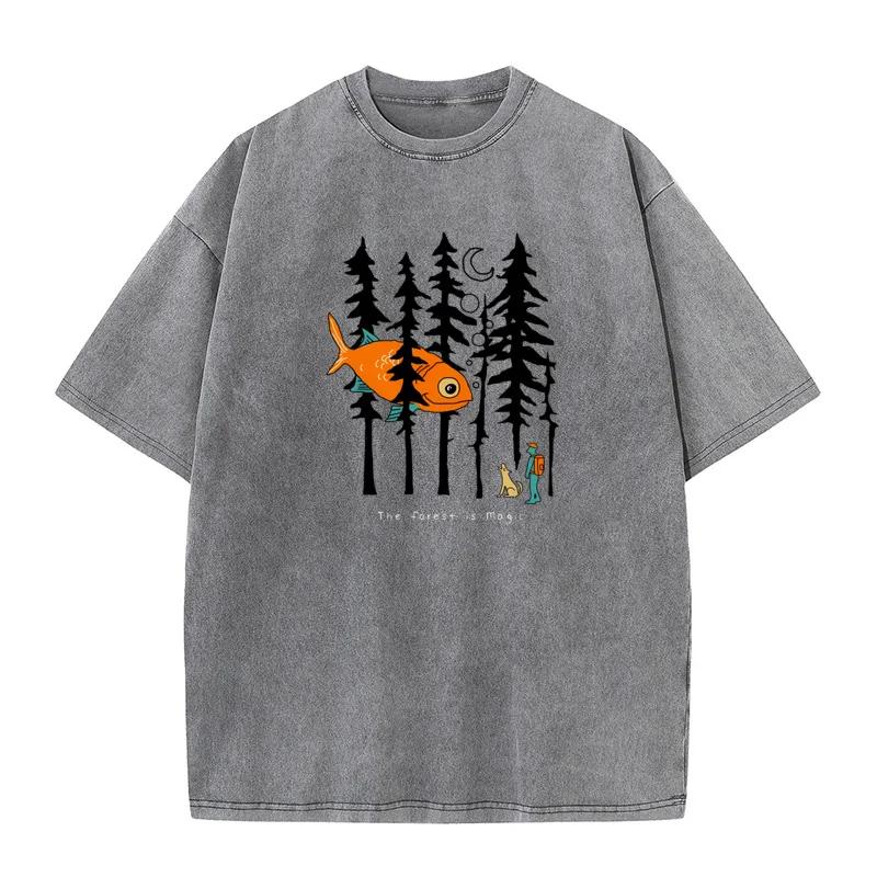 Forest is a magical and crazy autumn pattern washed and distressed T-shirt for men and women cute short sleeve S
Forest is a magical and crazy autumn pattern washed and distressed T-shirt for men and women cute short sleeve S