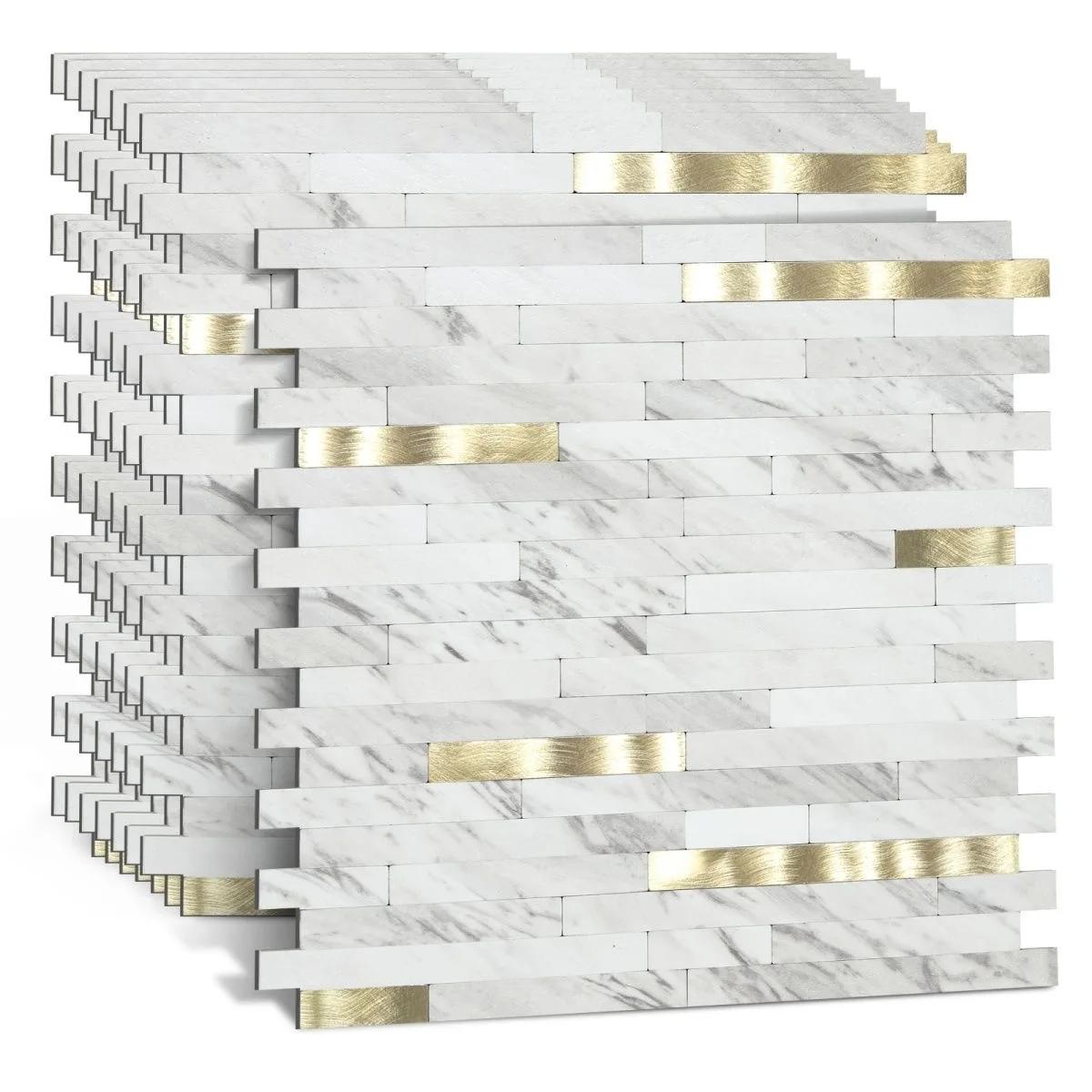 11pcs/lot Mosaic Wall Tile Peel And Stick Self Adhesive Waterproof Aluminum composite rectangle Kitchen Bath Tile Backsplash 30cm 30cm
11pcs/lot Mosaic Wall Tile Peel And Stick Self Adhesive Waterproof Aluminum composite rectangle Kitchen Bath Tile Backsplash 30cm 30cm