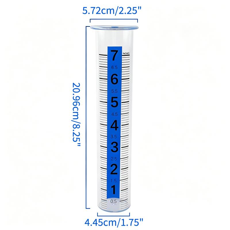 Rain Gauge 7 Capacity Clear Water Gauge For Rain With Large Numbers Scale Crack-Resistant Outdoor For Yard Garden Lawn
Rain Gauge 7 Capacity Clear Water Gauge For Rain With Large Numbers Scale Crack-Resistant Outdoor For Yard Garden Lawn