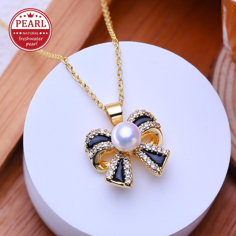 LSOOYH Natural Freshwater Pearl Jewelry Necklaces For Women Elegant Gold Color Bowknot Pendant Birthday Gift білий
LSOOYH Natural Freshwater Pearl Jewelry Necklaces For Women Elegant Gold Color Bowknot Pendant Birthday Gift білий