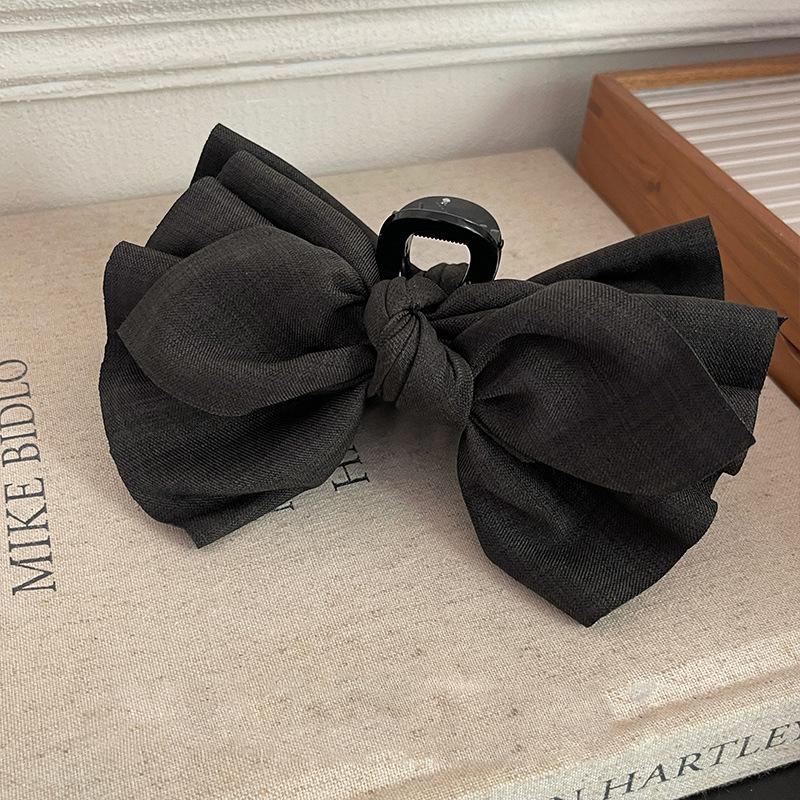 1Pc Korean Multi-Layer Cotton Fabric Hair Claws for Women Elegant Large Bow Hair Clip On The Back of The Head Hair Accessories чорний
1Pc Korean Multi-Layer Cotton Fabric Hair Claws for Women Elegant Large Bow Hair Clip On The Back of The Head Hair Accessories чорний