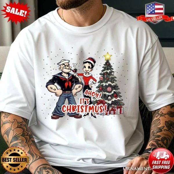 Ahoy! It s Christmus! Popeye and Olive T-Shirt, Vintage Sailor Christmas Tee XL
Ahoy! It s Christmus! Popeye and Olive T-Shirt, Vintage Sailor Christmas Tee XL