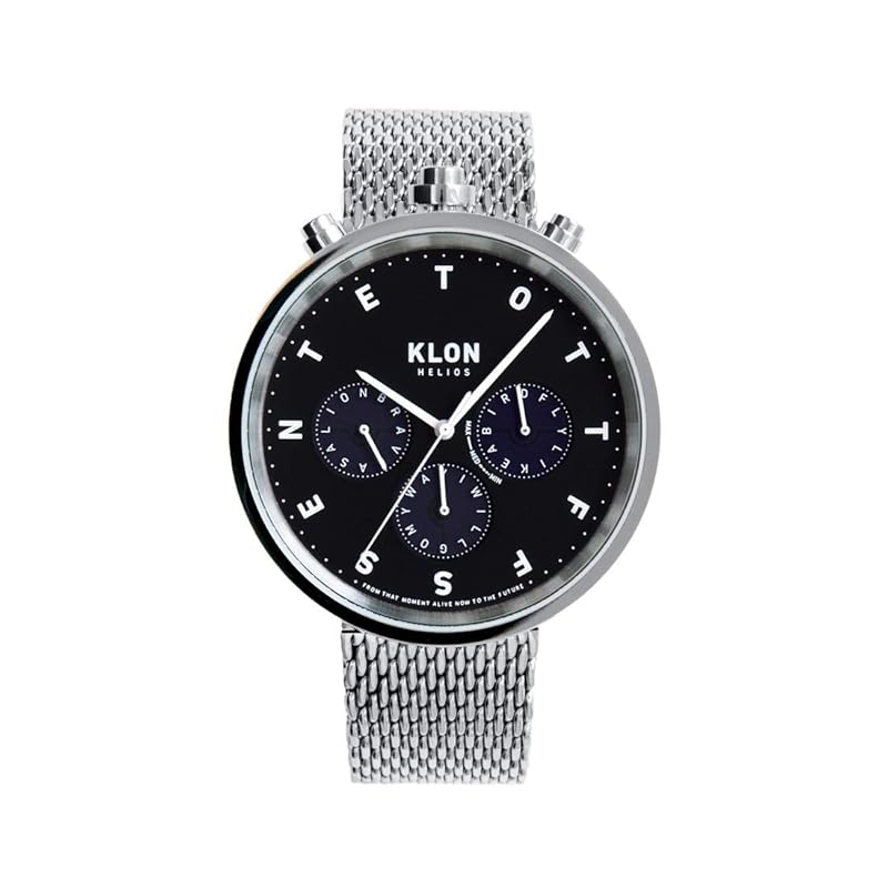 watch solar coming-of-age ceremony gift casual formal present men s ladies solar watch black KLON HELIOS SILVER MESH -ALPHABET TIME- 43mm
watch solar coming-of-age ceremony gift casual formal present men s ladies solar watch black KLON HELIOS SILVER MESH -ALPHABET TIME- 43mm
