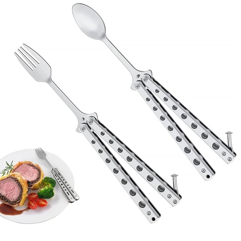 butterfly style Comb For practice 2 pieces No blade practice sword trainer Portable Folding Fork Spoon Stainless Steel Outdoor Picnic Camping
butterfly style Comb For practice 2 pieces No blade practice sword trainer Portable Folding Fork Spoon Stainless Steel Outdoor Picnic Camping