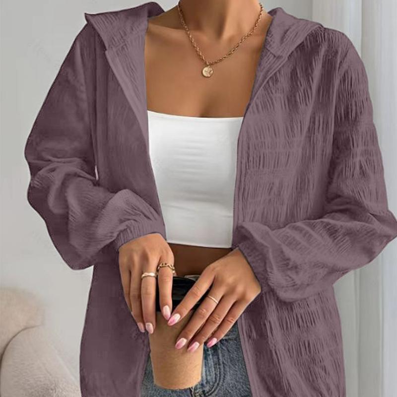 Women S Lightweight White Hooded Jacket Long Sleeves, Versatile Outerwear for All Seasons XXL фіолетовий
Women S Lightweight White Hooded Jacket Long Sleeves, Versatile Outerwear for All Seasons XXL фіолетовий