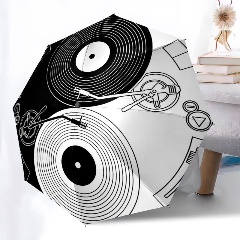 1pc Yin Yang Vinyl Record Turntable Automatic Opening Folding Umbrella - Portable 3-Fold Design with 8-Bone Iron Frame, Outdoor for Fans, Travelers, D
1pc Yin Yang Vinyl Record Turntable Automatic Opening Folding Umbrella - Portable 3-Fold Design with 8-Bone Iron Frame, Outdoor for Fans, Travelers, D