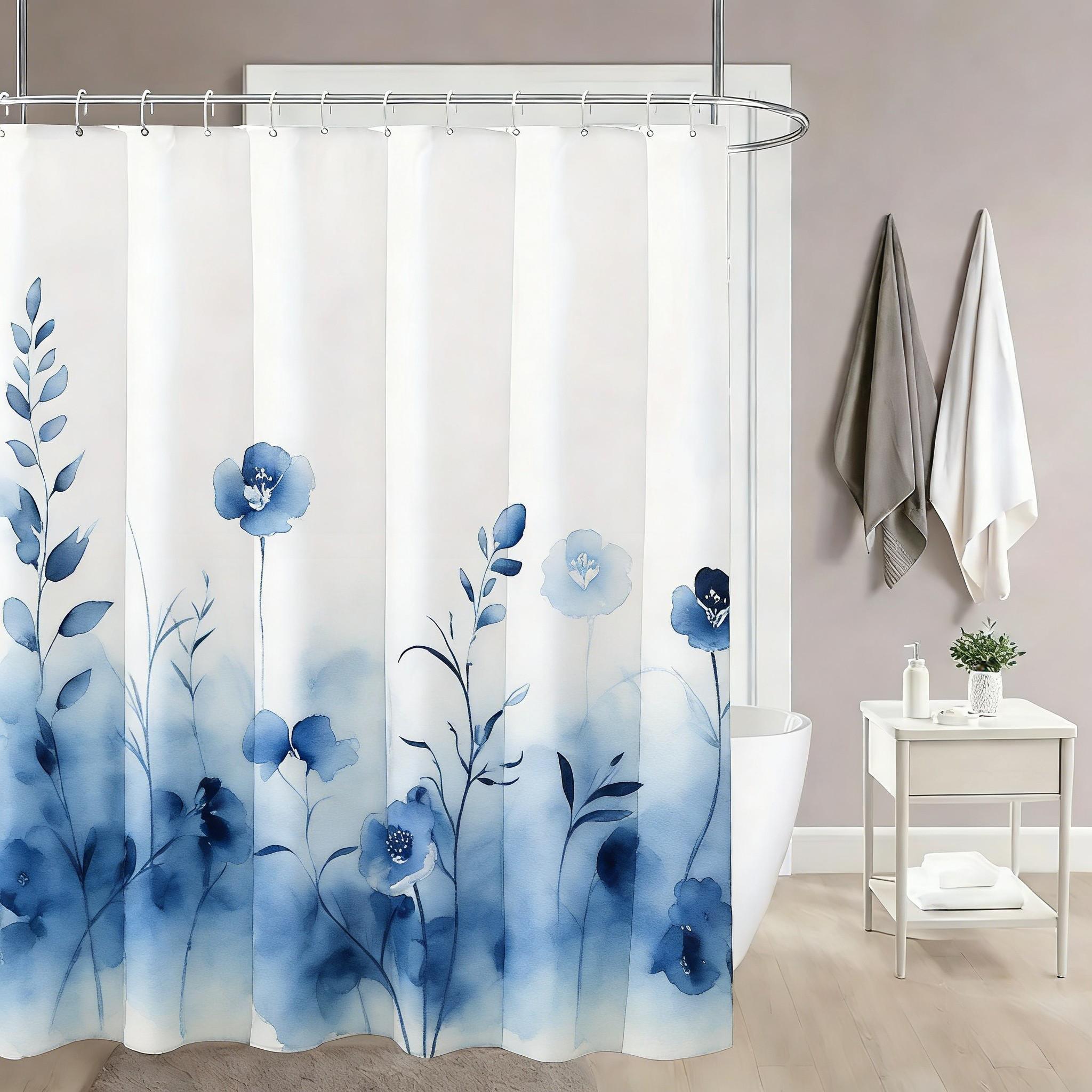 Blue Calla Lily Watercolor Floral Waterproof Shower Curtain W60H190(CM)-1 Pcs
Blue Calla Lily Watercolor Floral Waterproof Shower Curtain W60H190(CM)-1 Pcs