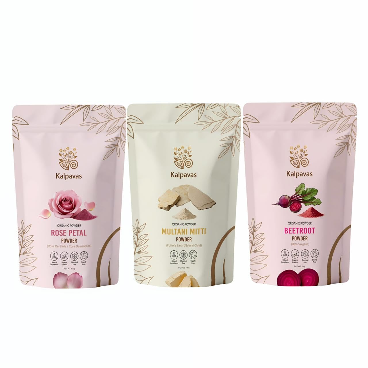Kalpavas Rose Petal + Multani Mitti + Beetroot Powder for Glowing & Bright Skin | Natural Face Pack | 100% Pure Herbal Skincare Combo (3 x 100g=3
Kalpavas Rose Petal + Multani Mitti + Beetroot Powder for Glowing & Bright Skin | Natural Face Pack | 100% Pure Herbal Skincare Combo (3 x 100g=3