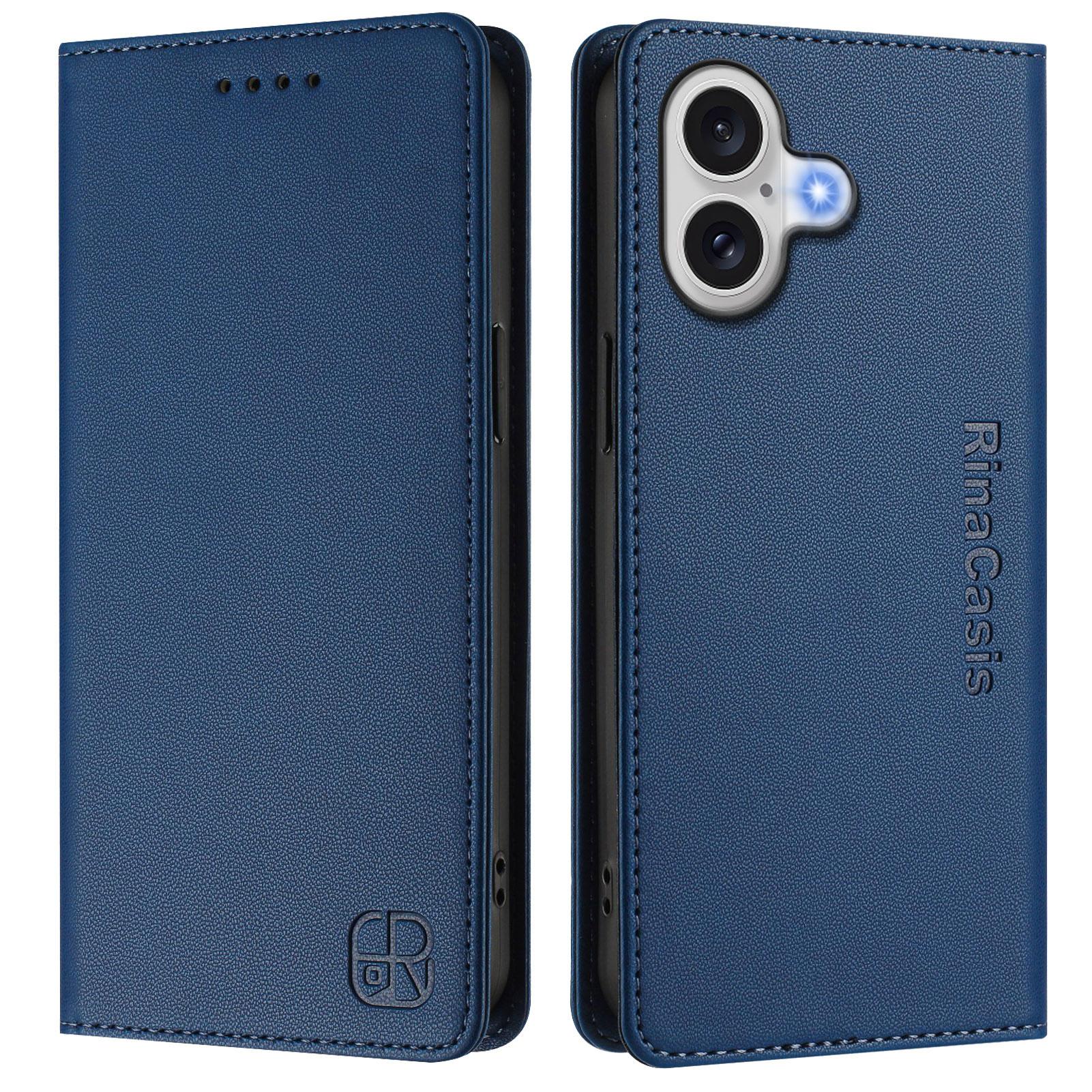 For iPhone 17 Leather Case RINACASIS RC01 Phone Cover with RFID Blocking Wallet Stand Dark Blue
For iPhone 17 Leather Case RINACASIS RC01 Phone Cover with RFID Blocking Wallet Stand Dark Blue