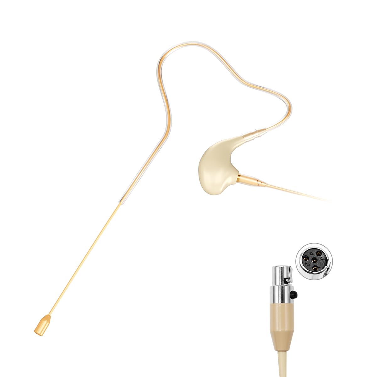 KIMAFUN HeadsetHeadworn Microphone, Single Earset with Earhook, Over-Ear Hanging Condenser Microphone, Compatible with Shure Wireless System Bodypack
KIMAFUN HeadsetHeadworn Microphone, Single Earset with Earhook, Over-Ear Hanging Condenser Microphone, Compatible with Shure Wireless System Bodypack