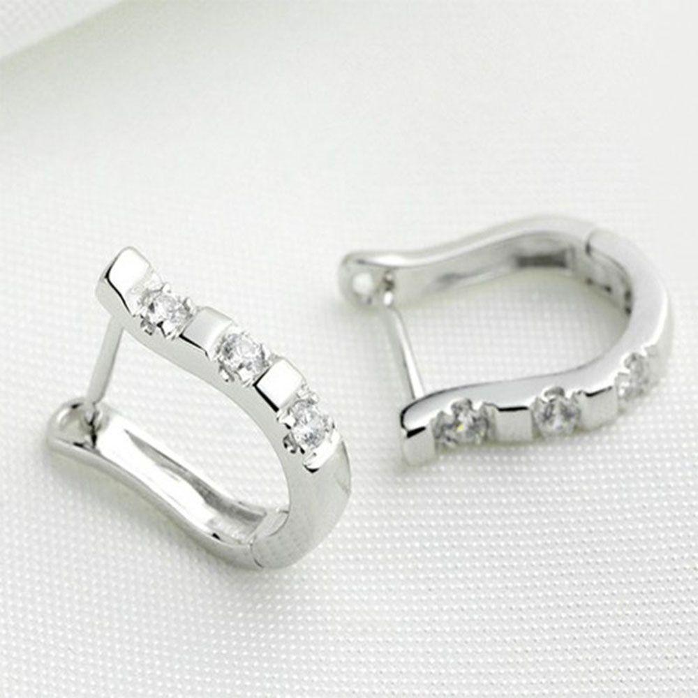 Fashion Elegant Beautiful Hoop Earrings 1 Pair Silver White Gemstones Harp Horse Shoe Earrings
Fashion Elegant Beautiful Hoop Earrings 1 Pair Silver White Gemstones Harp Horse Shoe Earrings
