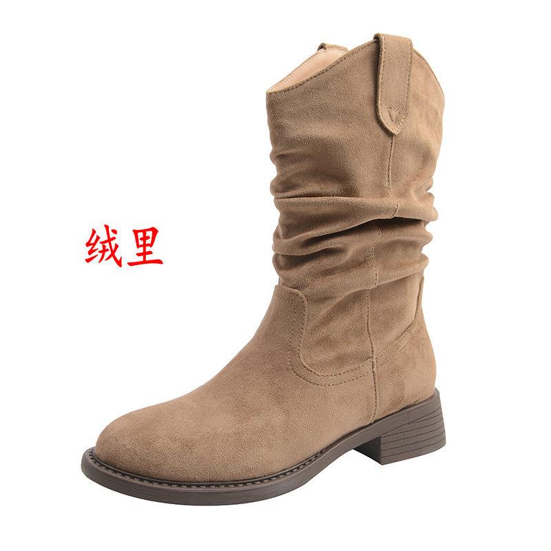Vintage suede western cowboy boots pleated stacking boots thick legs big tube circumference Martin boots large size women s shoes 45
Vintage suede western cowboy boots pleated stacking boots thick legs big tube circumference Martin boots large size women s shoes 45