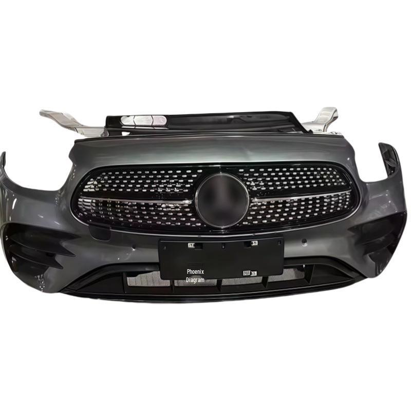 Compatible with Mercedes-Benz E-Class W213 E260/E300: AMG Front Bumper Assembly with Lip. Piano Black, Carbon Fiber Texture
Compatible with Mercedes-Benz E-Class W213 E260/E300: AMG Front Bumper Assembly with Lip. Piano Black, Carbon Fiber Texture