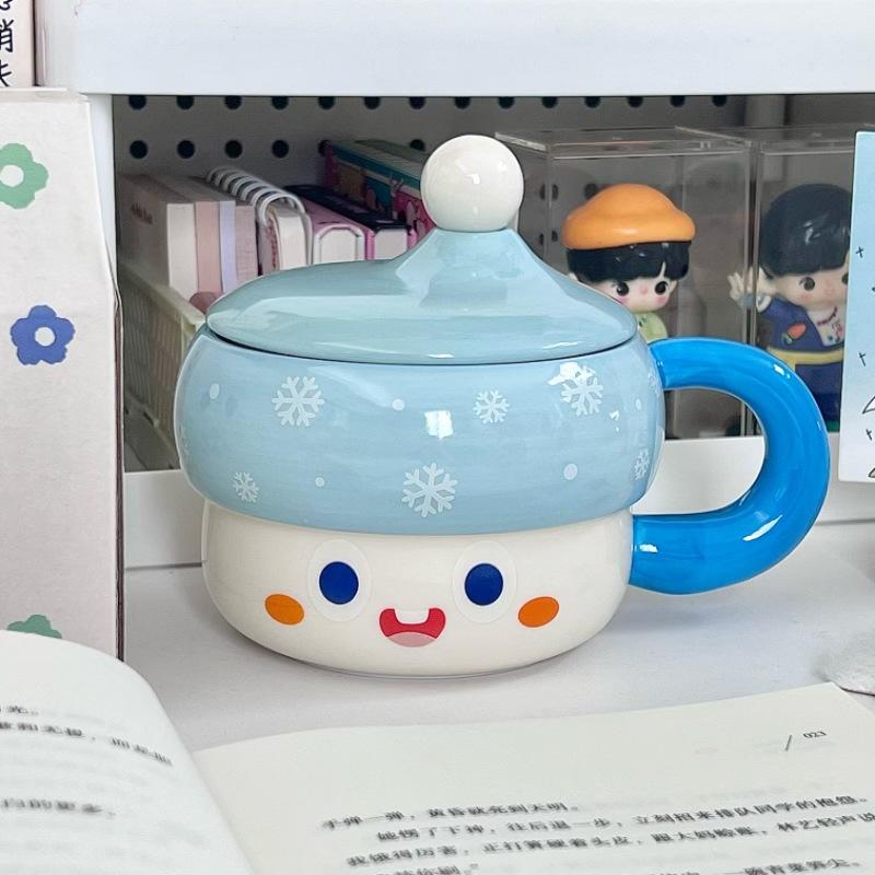 Cute hat ceramic mug with lid for girls birthday gifts Gift box set 401-500ml
Cute hat ceramic mug with lid for girls birthday gifts Gift box set 401-500ml