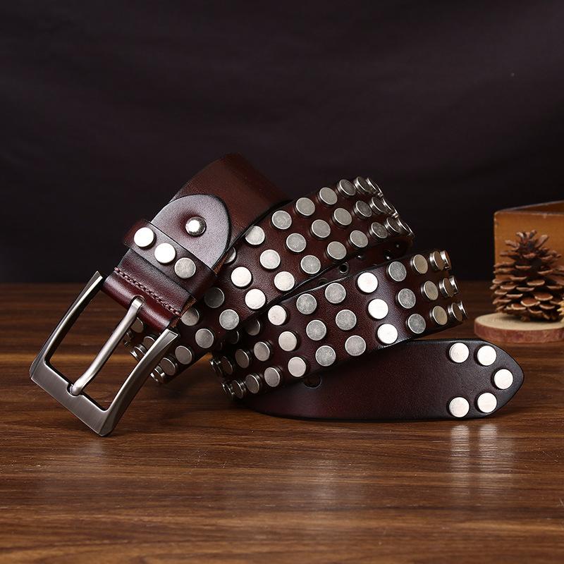 Leather Belts for Men Pin Buckle Belt New Men Rivet Genuine Leather Belt Ceinture Hommes Correa Masculino Width:3.8cm 125cm кавовий
Leather Belts for Men Pin Buckle Belt New Men Rivet Genuine Leather Belt Ceinture Hommes Correa Masculino Width:3.8cm 125cm кавовий
