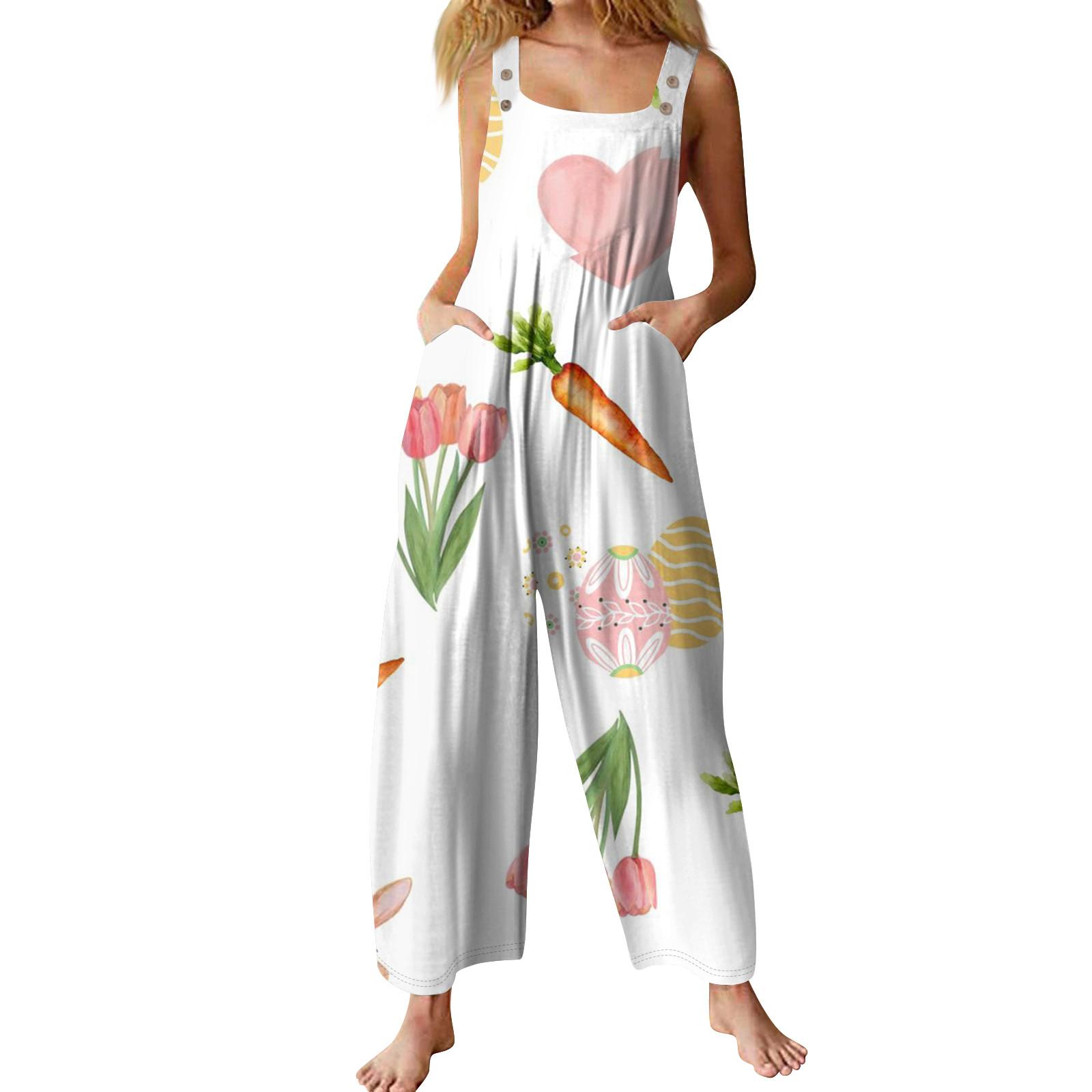 Women s Casual Jumpsuit Sleeveless Easter Print Jumpsuit M білий
Women s Casual Jumpsuit Sleeveless Easter Print Jumpsuit M білий