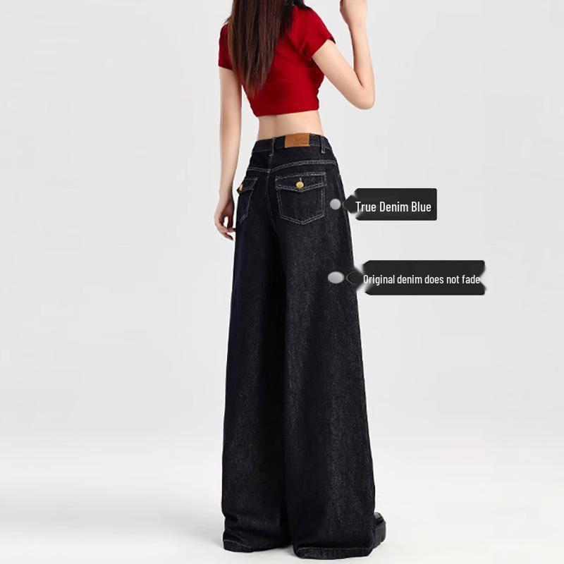 Women s Retro Dark Blue High Waist Wide Leg Jeans - 2025 Spring/Autumn Floor-Length Straight Pants 2X Large
Women s Retro Dark Blue High Waist Wide Leg Jeans - 2025 Spring/Autumn Floor-Length Straight Pants 2X Large