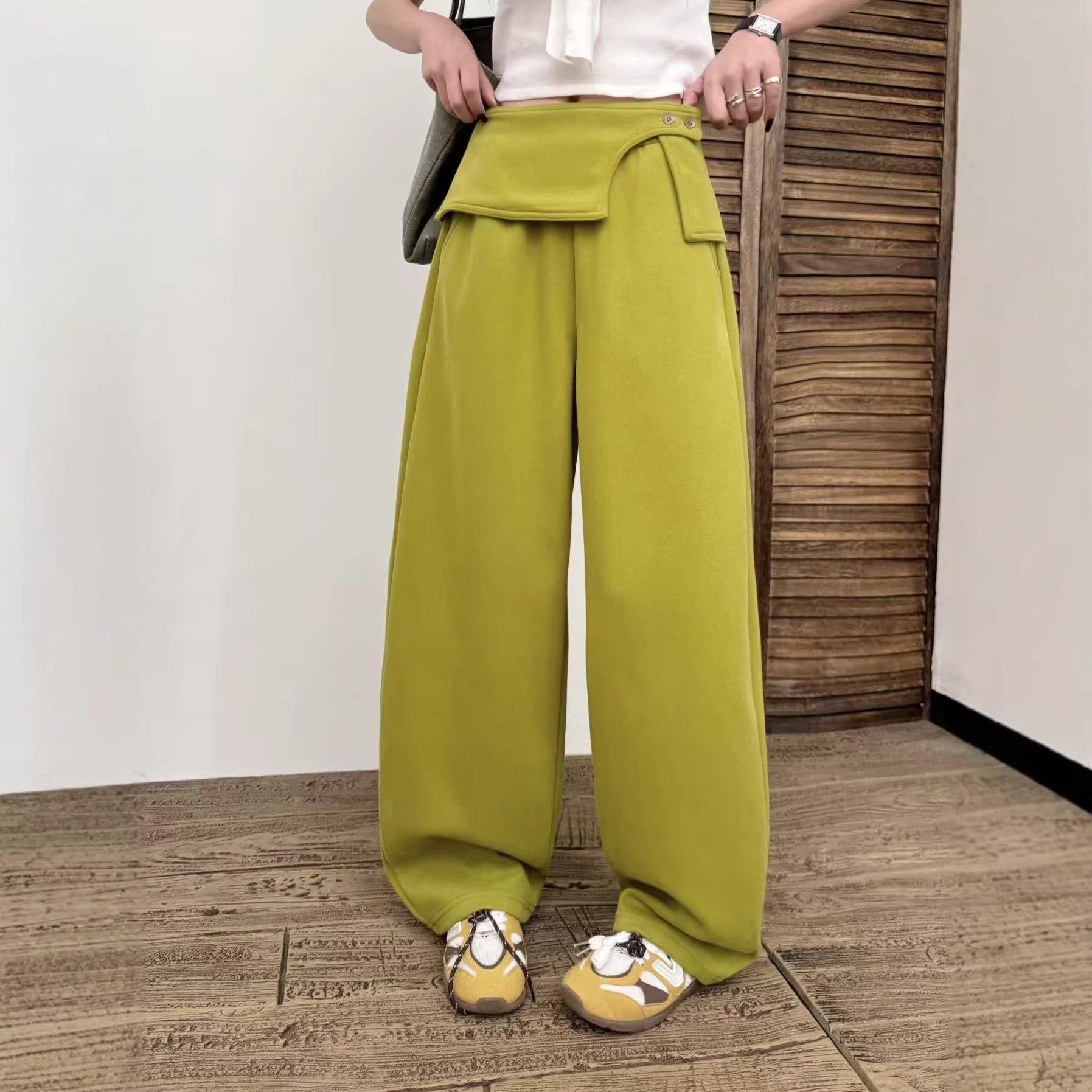 Spring Detachable Butt Cover Wide-Leg High-Waist Korean Drape Sweatpants XL зелений
Spring Detachable Butt Cover Wide-Leg High-Waist Korean Drape Sweatpants XL зелений