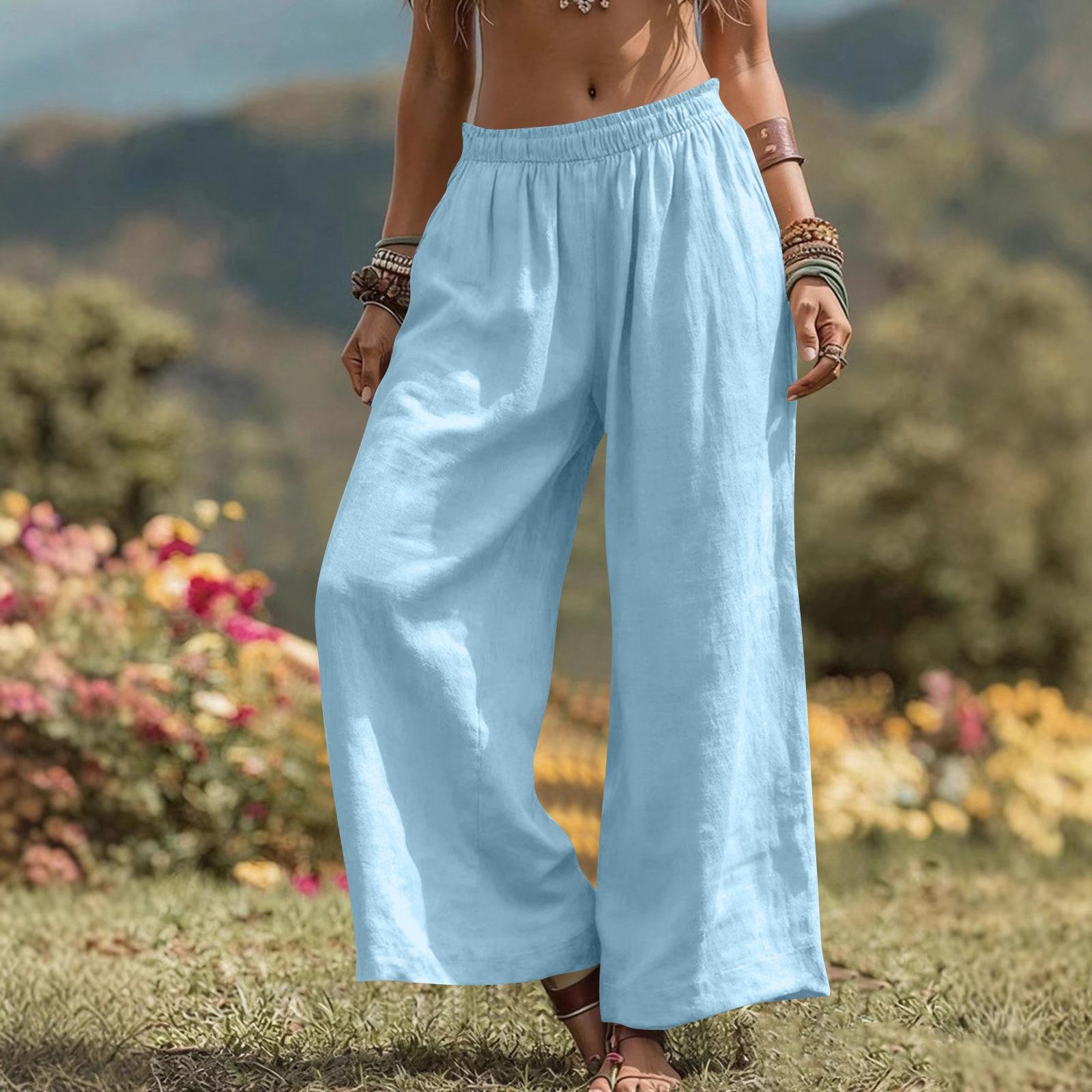 Women s -color Cotton And Linen Wide-leg Pants With Pockets XL
Women s -color Cotton And Linen Wide-leg Pants With Pockets XL