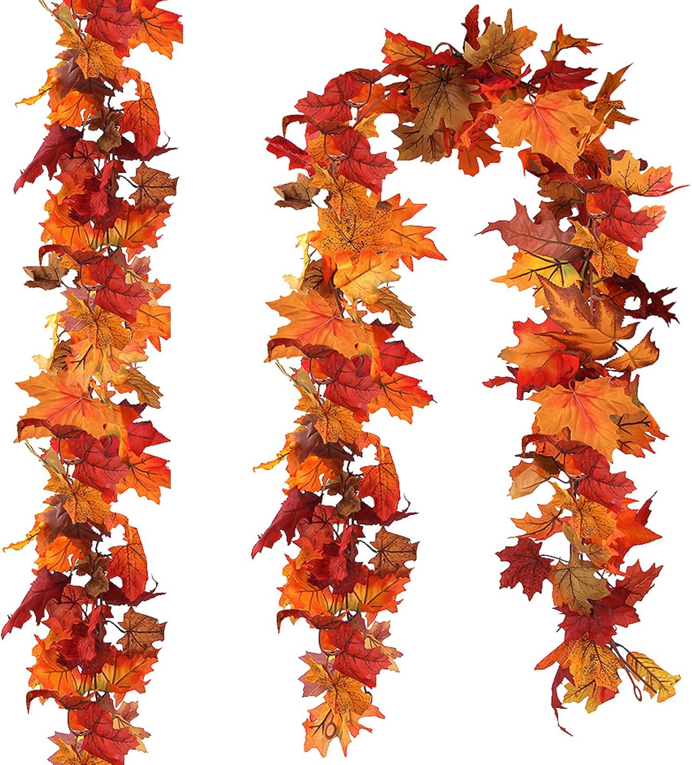 16 Pack Fall Leaf Garland, 5.9ft Artificial Maple Leaf Hanging Vine for Thanksgiving & Christmas Decor 11 8FT 2pack
16 Pack Fall Leaf Garland, 5.9ft Artificial Maple Leaf Hanging Vine for Thanksgiving & Christmas Decor 11 8FT 2pack