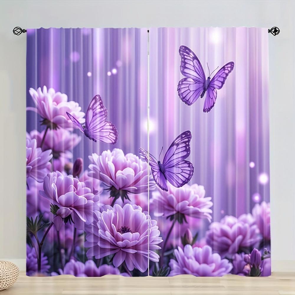 2PCS Purple Floral Butterfly Sheer Curtains – Modern Light Filtering Rod Pocket for Living Room Bedroom Balcony 100*130 Rod Pocket 1pcs
2PCS Purple Floral Butterfly Sheer Curtains – Modern Light Filtering Rod Pocket for Living Room Bedroom Balcony 100*130 Rod Pocket 1pcs