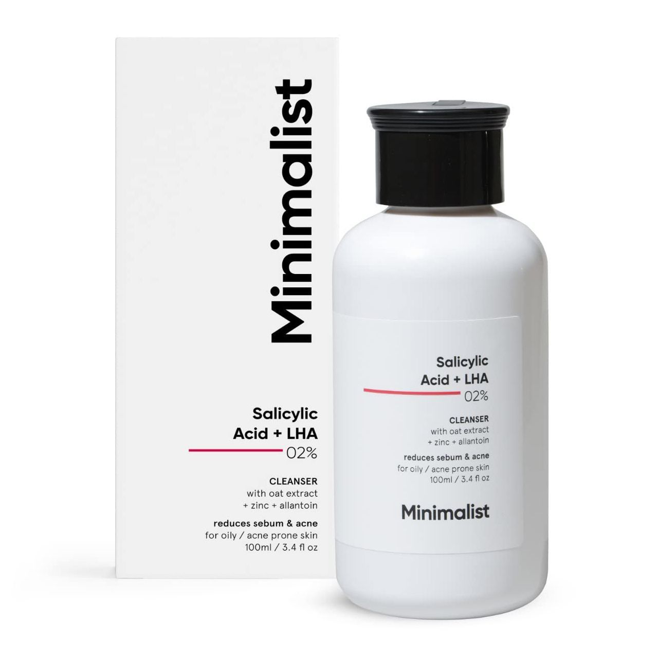 Cleanser with Salicylic Acid and Lipohydroxy Acid 02% (100 ml), Salicylic Acid + LHA 02% Cleanser, Minimalist
Cleanser with Salicylic Acid and Lipohydroxy Acid 02% (100 ml), Salicylic Acid + LHA 02% Cleanser, Minimalist