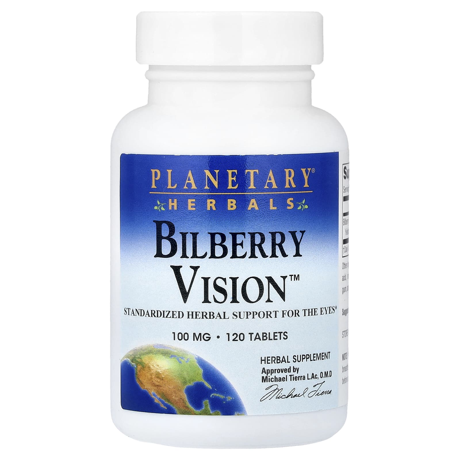 Planetary Herbals, Bilberry Vision™, 100 mg, 120 tablets
Planetary Herbals, Bilberry Vision™, 100 mg, 120 tablets