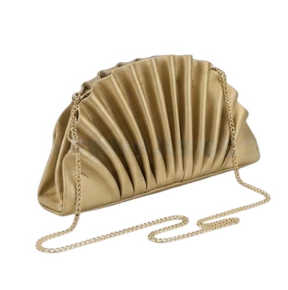 NEW Shell Design Ruched Women Evening Bags golden Color Glitter Luxury Party Dress Clutch Bags With Shoulder Messenger
NEW Shell Design Ruched Women Evening Bags golden Color Glitter Luxury Party Dress Clutch Bags With Shoulder Messenger
