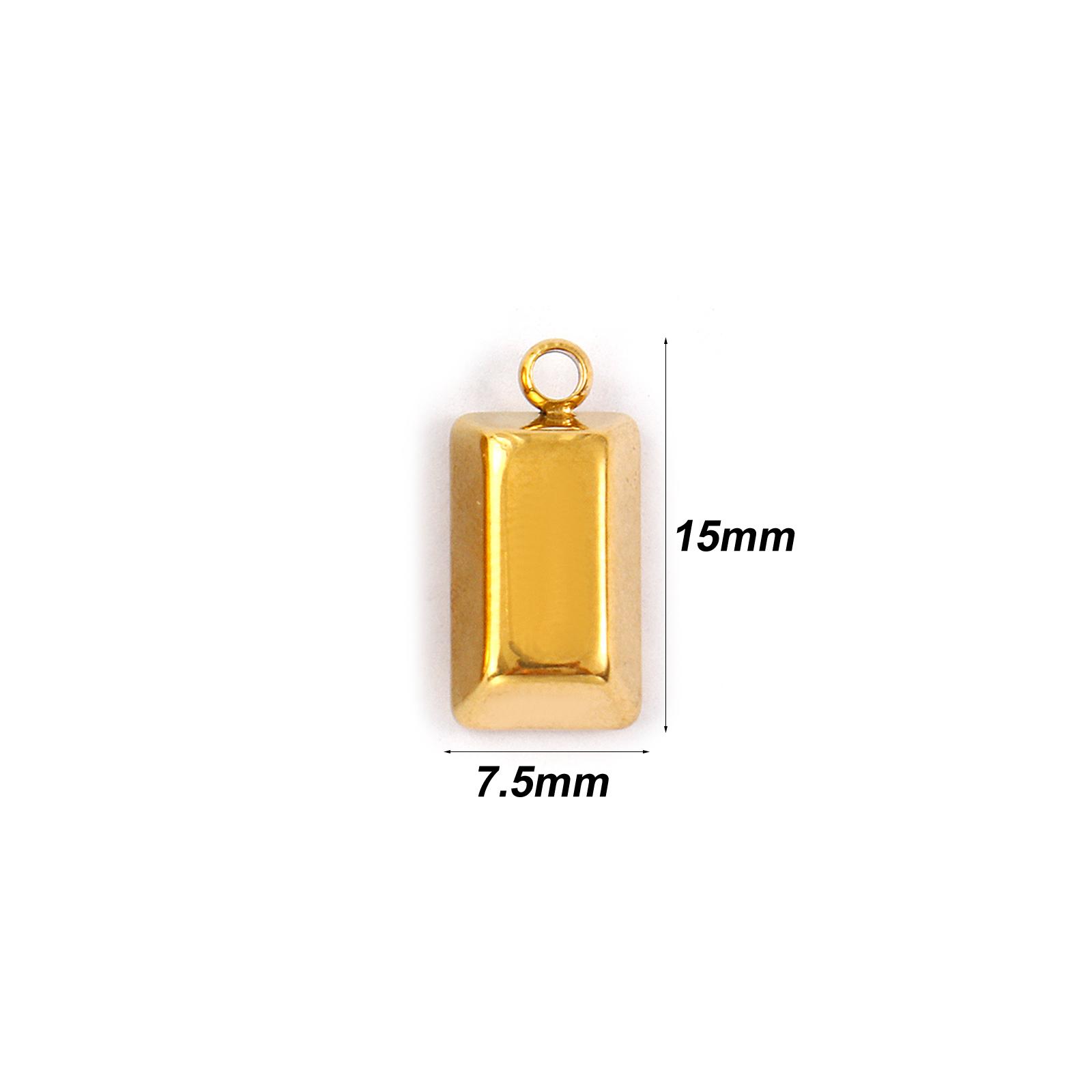 2 PCs 304 Stainless Steel Charms 18K Gold Plated Brick Pendants For DIY Necklace Earrings Bracelet Keychains Jewelry Making
2 PCs 304 Stainless Steel Charms 18K Gold Plated Brick Pendants For DIY Necklace Earrings Bracelet Keychains Jewelry Making