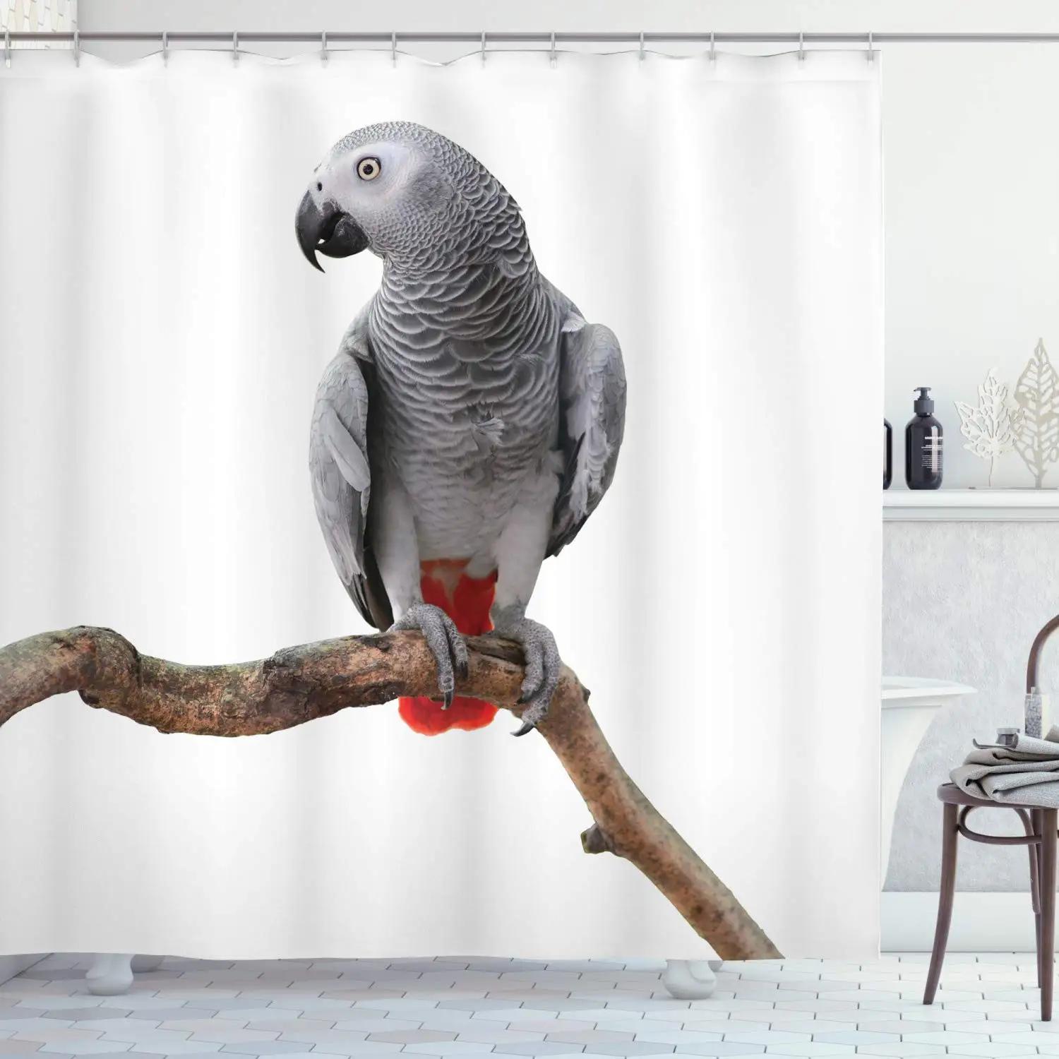 Tropic Flowers And Parrot Watercolor Shower Curtain Waterproof Polyester Fabric Bathroom Decoration Bathtub Screen With Hooks W60H190(CM)-1 Pcs
Tropic Flowers And Parrot Watercolor Shower Curtain Waterproof Polyester Fabric Bathroom Decoration Bathtub Screen With Hooks W60H190(CM)-1 Pcs