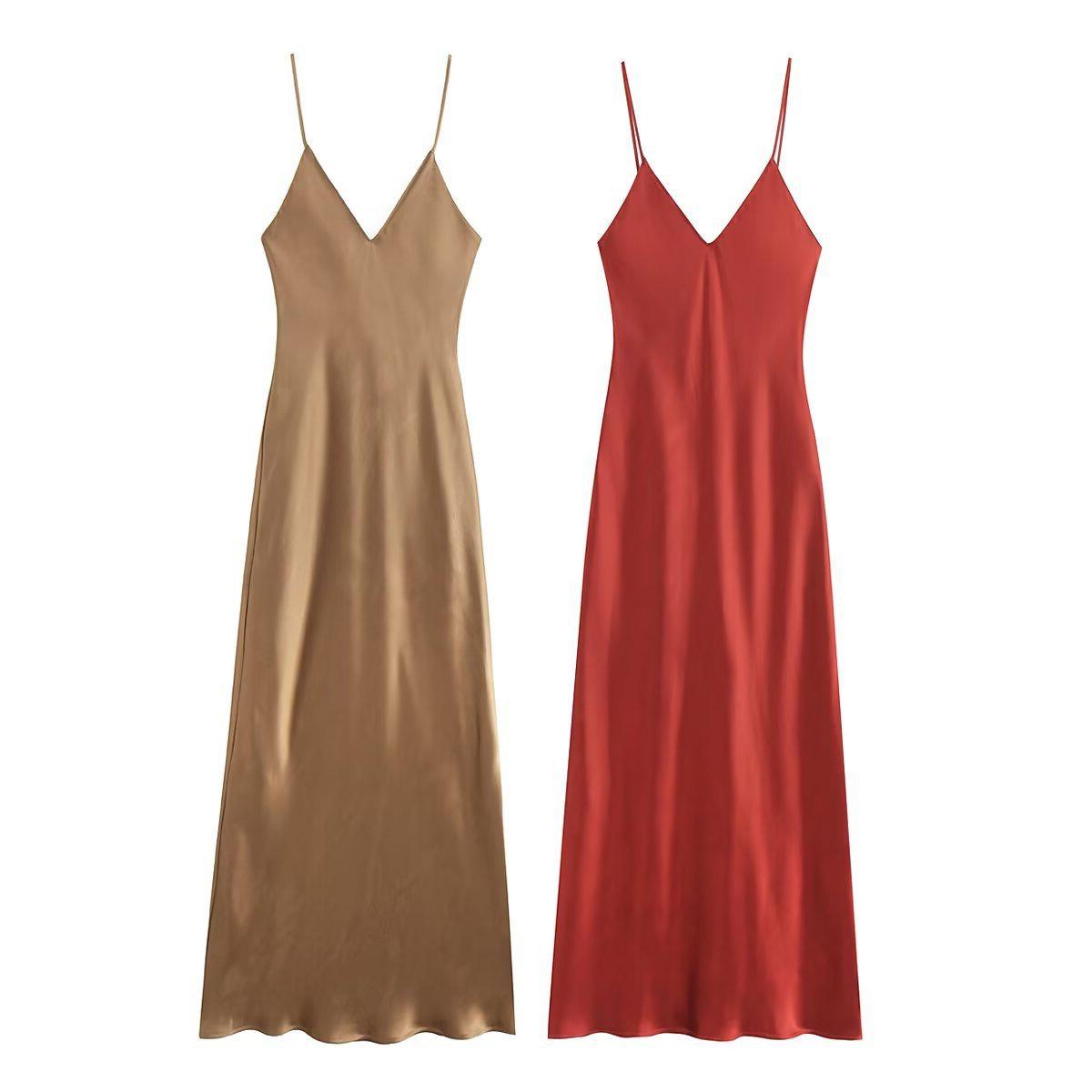 TAOP&ZA Women s Spring/Summer Elegant Silk Satin Backless V-Neck Spaghetti Strap Dress Medium
TAOP&ZA Women s Spring/Summer Elegant Silk Satin Backless V-Neck Spaghetti Strap Dress Medium