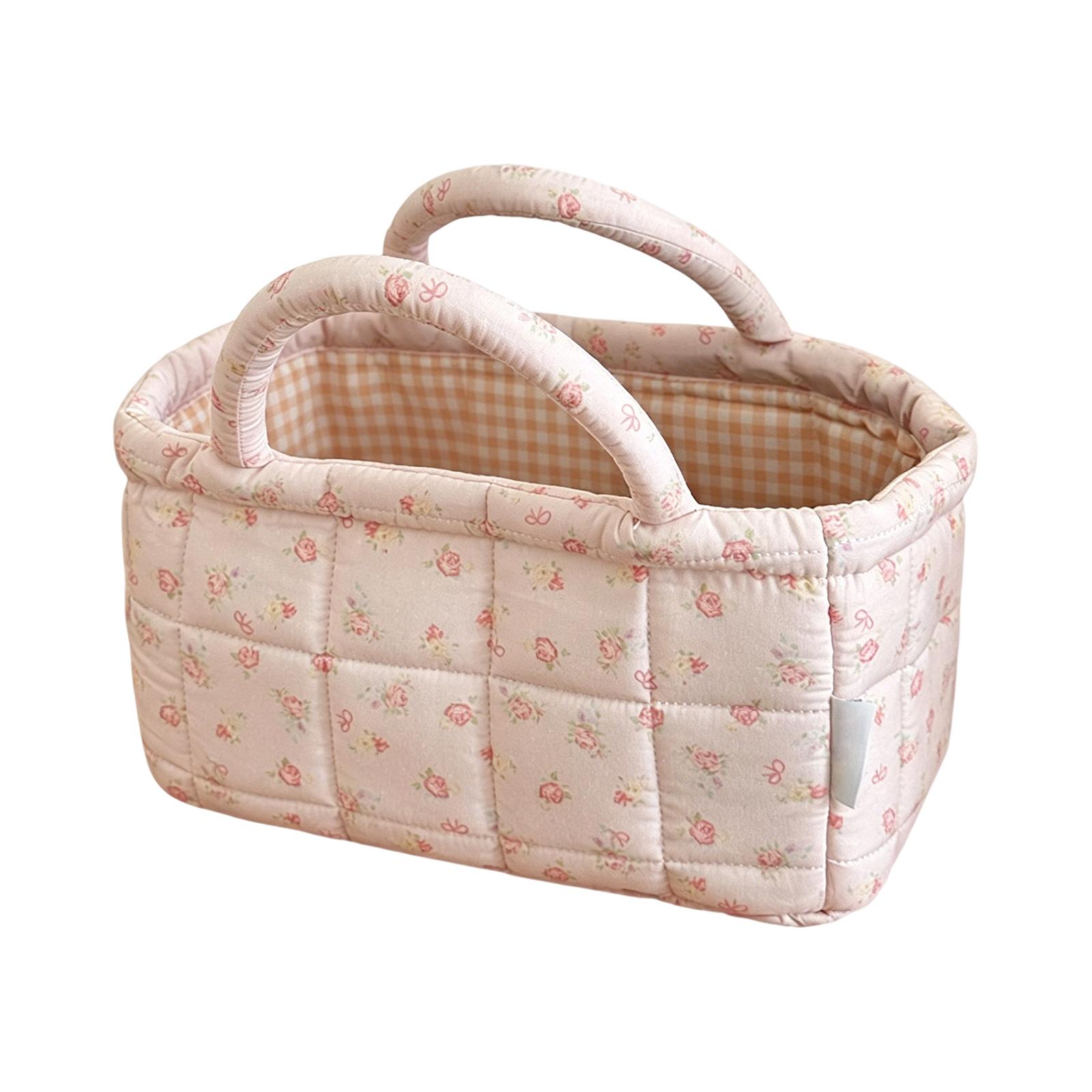 Quilted Fabric Storage Basket with Handles Desktop Organizer for Snacks Small Items Household Storage Container One Size
Quilted Fabric Storage Basket with Handles Desktop Organizer for Snacks Small Items Household Storage Container One Size
