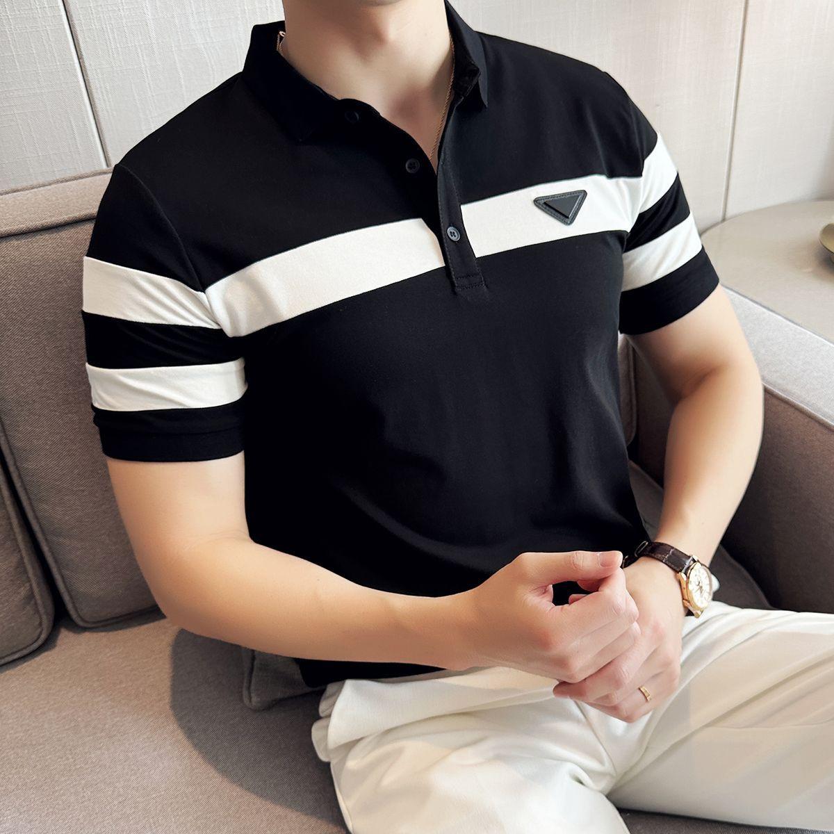 Minimally Designed Color Blocked Short Sleeved Polo Collar Summer Trendy Men s Versatile Striped Half Sleeved Short Sleeved Shirt 4XL білий
Minimally Designed Color Blocked Short Sleeved Polo Collar Summer Trendy Men s Versatile Striped Half Sleeved Short Sleeved Shirt 4XL білий