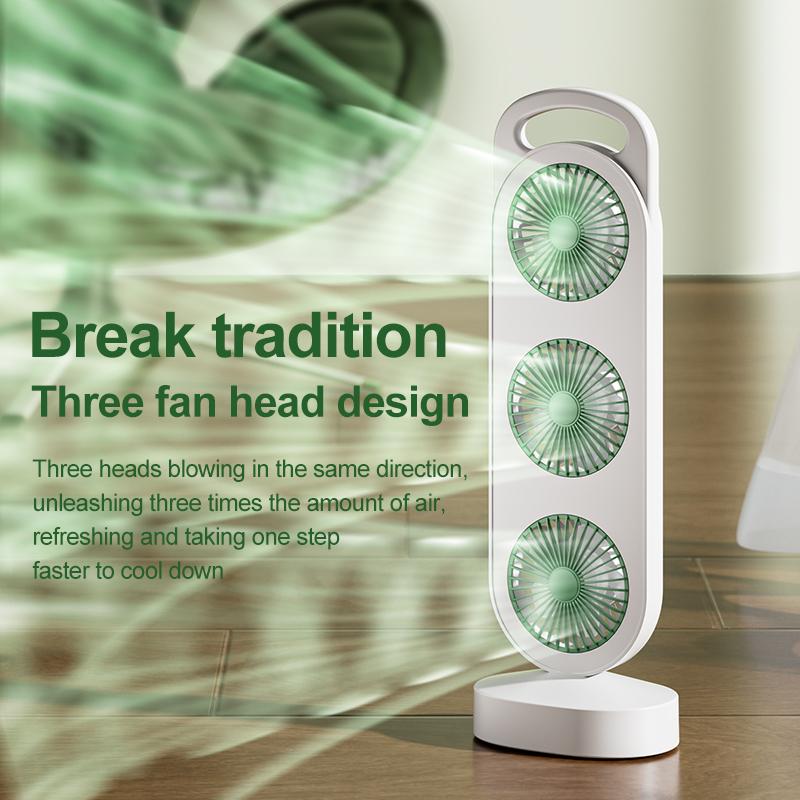 Desktop Fan With Three Air Outlets Usb Charging Adjustable High Wind Power Convenient Cooling Equipment For Outdoor Camping
Desktop Fan With Three Air Outlets Usb Charging Adjustable High Wind Power Convenient Cooling Equipment For Outdoor Camping