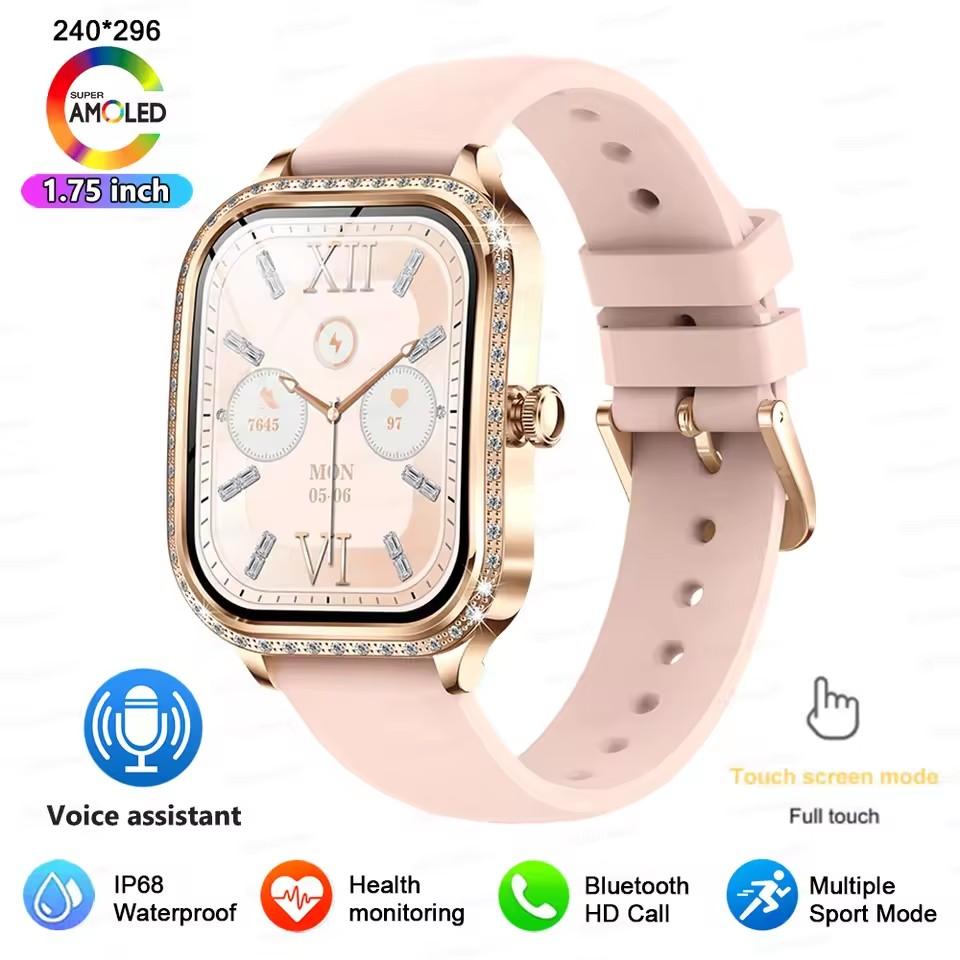 Модные смарт-часы Rose Gold для женщин, 1,75-дюймовый HD-дисплей, измерение пульса, спортивные режимы, фитнес, IP68 Водонепроницаемые, BT-звонки, Смарт-часы для женщин, Подарки Curved Screen розовый
Модные смарт-часы Rose Gold для женщин, 1,75-дюймовый HD-дисплей, измерение пульса, спортивные режимы, фитнес, IP68 Водонепроницаемые, BT-звонки, Смарт-часы для женщин, Подарки Curved Screen розовый