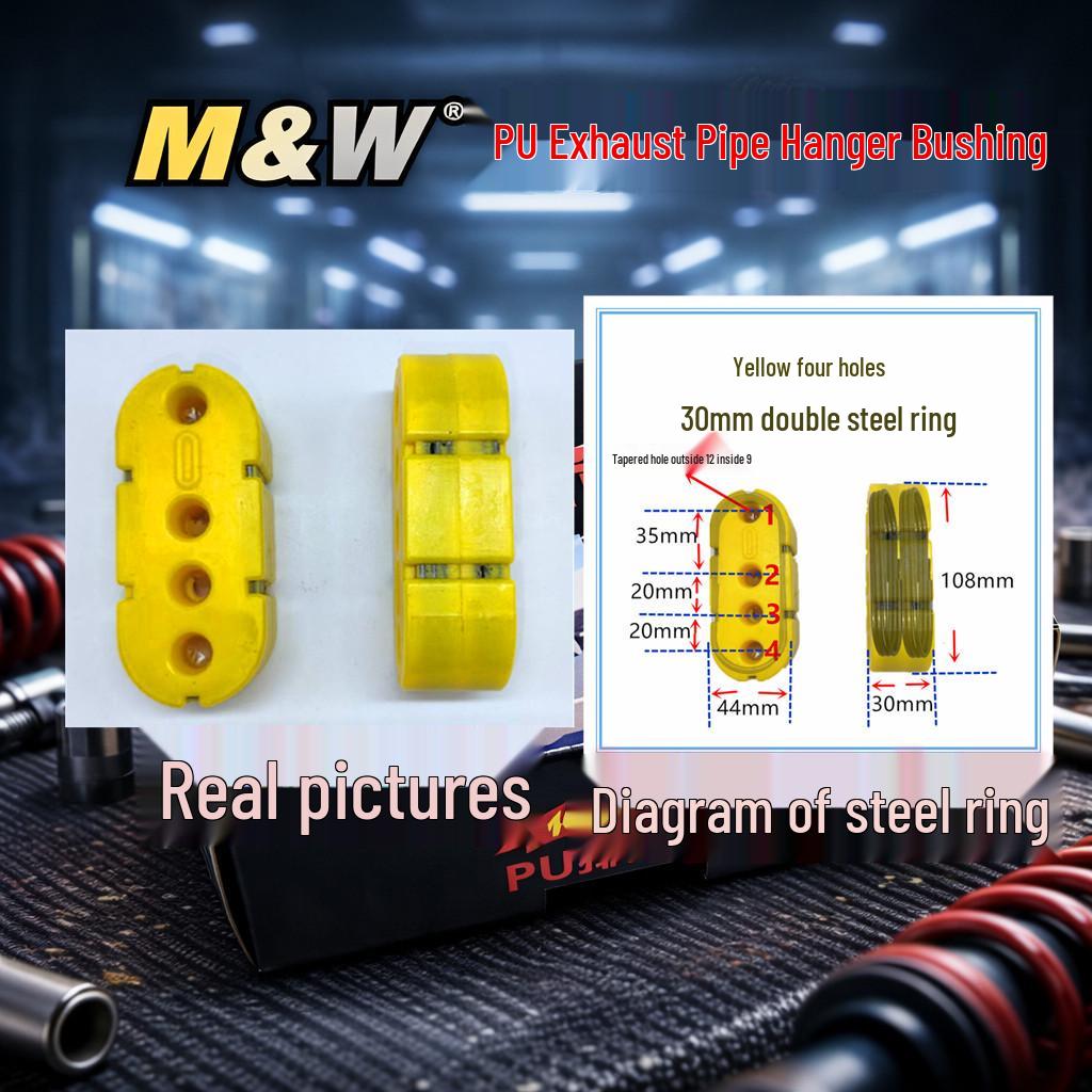 Universal 30mm Reinforced Exhaust Pipe Hanger with Steel Ring for Car Modification - 4 Holes, Improves Resonance
Universal 30mm Reinforced Exhaust Pipe Hanger with Steel Ring for Car Modification - 4 Holes, Improves Resonance
