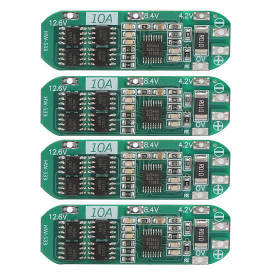 4PCS HW-533 Professional 3 Series 10A 12.6V-13V Lithium Battery Protection Board Module
4PCS HW-533 Professional 3 Series 10A 12.6V-13V Lithium Battery Protection Board Module