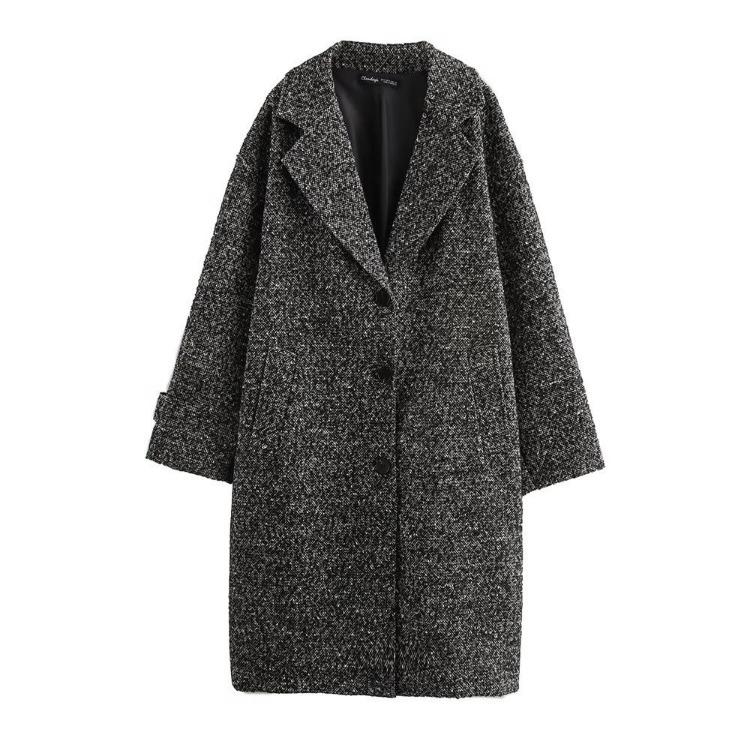 Women Autumn Winter Fashion Outerwear Loose Herringbone Drop Shoulder Coat XS чорний
Women Autumn Winter Fashion Outerwear Loose Herringbone Drop Shoulder Coat XS чорний