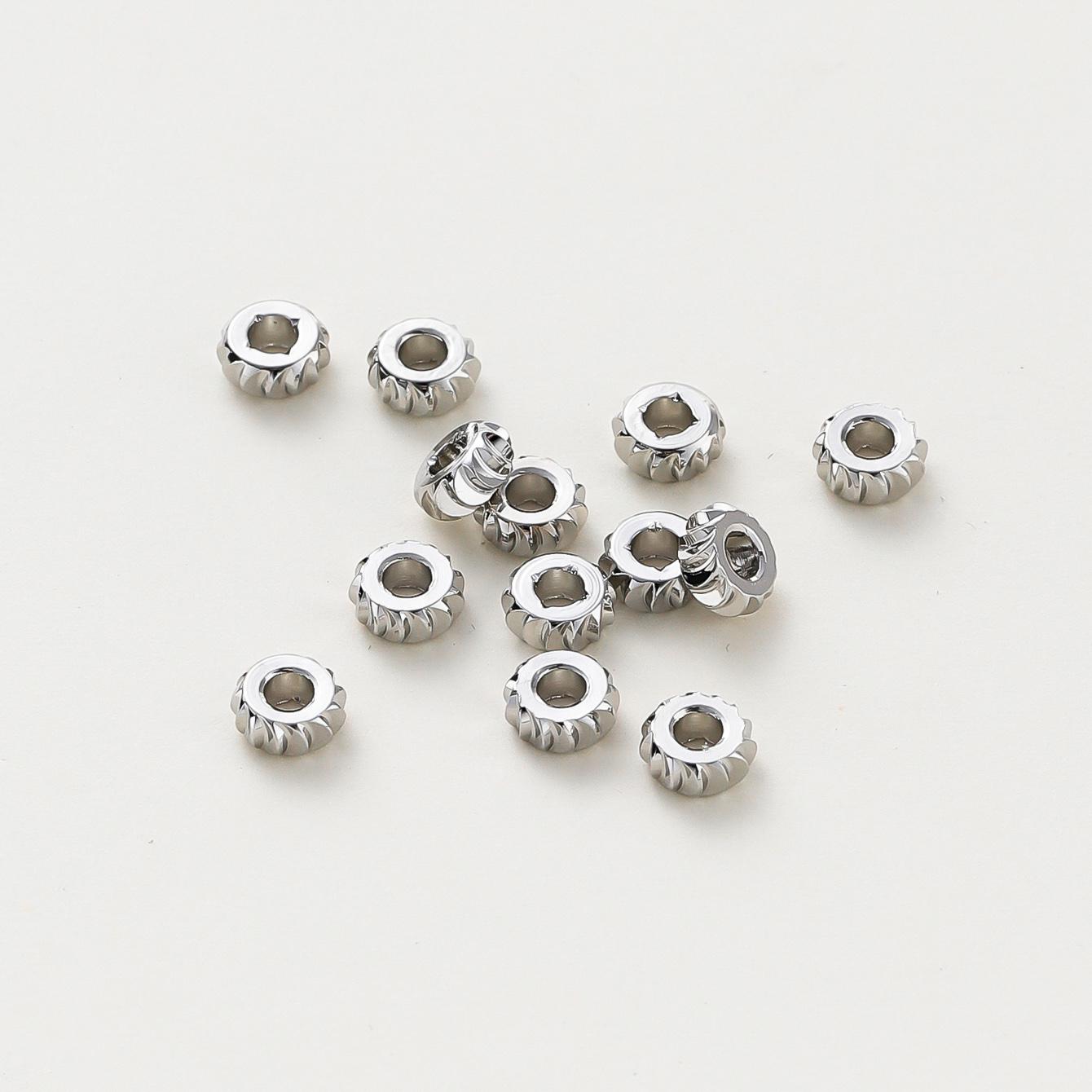 50pcs/lot 14K 18K Gold Color Fancy Wheel Metal Round Beads Necklace Bracelet Loose Spacer Beads For Jewelry Making Findings 1.3x3mm hole1m
50pcs/lot 14K 18K Gold Color Fancy Wheel Metal Round Beads Necklace Bracelet Loose Spacer Beads For Jewelry Making Findings 1.3x3mm hole1m