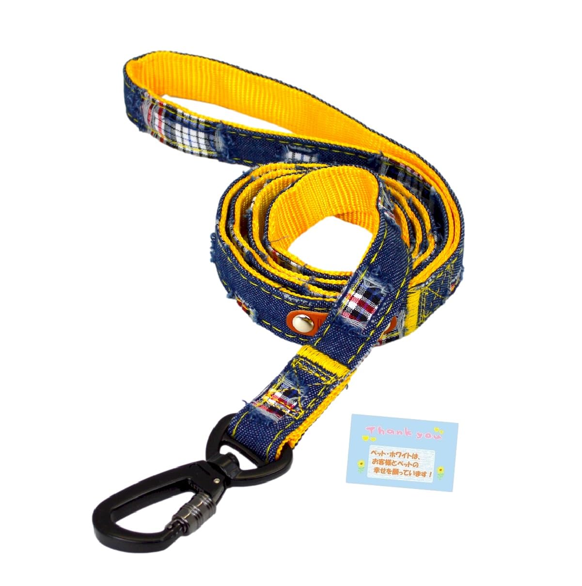 Leash Stylish for Walking Your Crushed Denim Leash S New fastener for enhanced Convenient Made with distressed denim for a vintage Total length 120cm
Leash Stylish for Walking Your Crushed Denim Leash S New fastener for enhanced Convenient Made with distressed denim for a vintage Total length 120cm