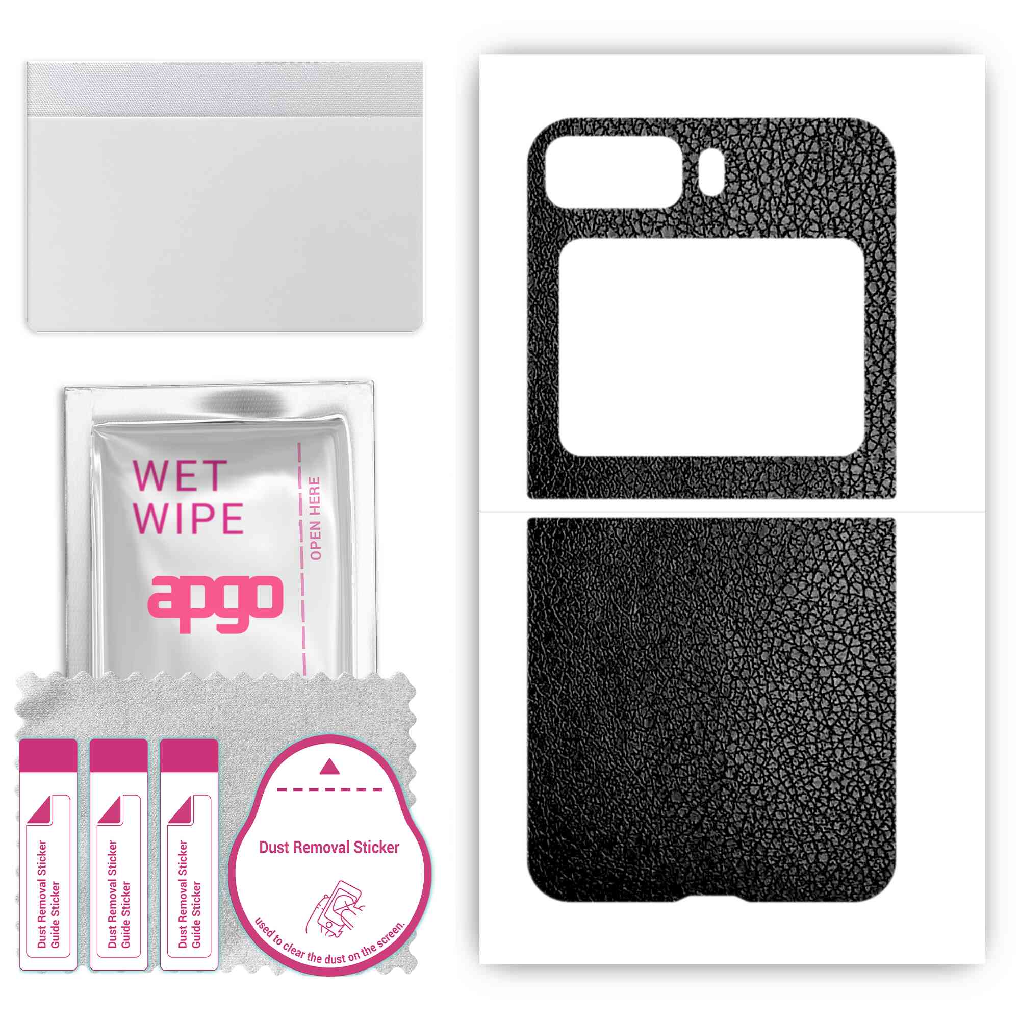 apgo Protective Skin Sticker for the back compatible with Motorola Razr 2022, Wrap Film, Foil, Vinyl - Pattern Black Leather
apgo Protective Skin Sticker for the back compatible with Motorola Razr 2022, Wrap Film, Foil, Vinyl - Pattern Black Leather