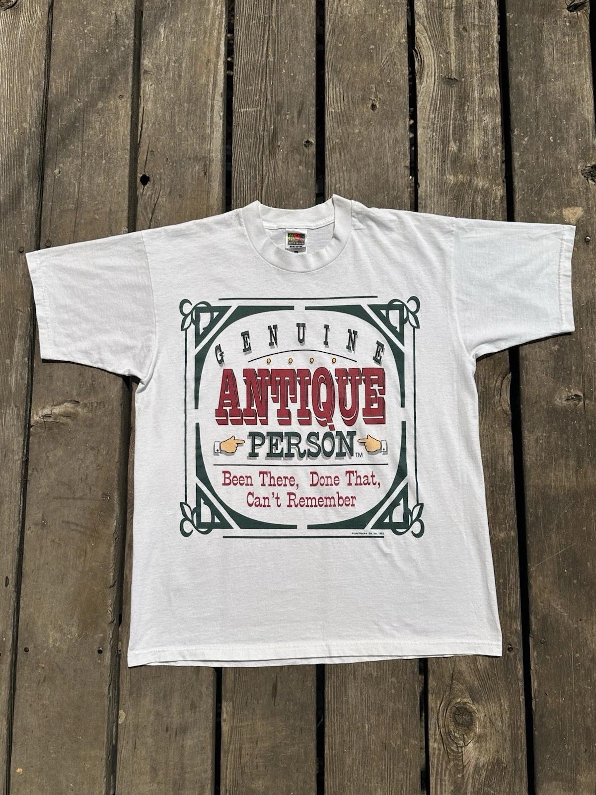 Vintage Genuine Antique Person T Shirt Men’s Large White 90’s 4XL
Vintage Genuine Antique Person T Shirt Men’s Large White 90’s 4XL