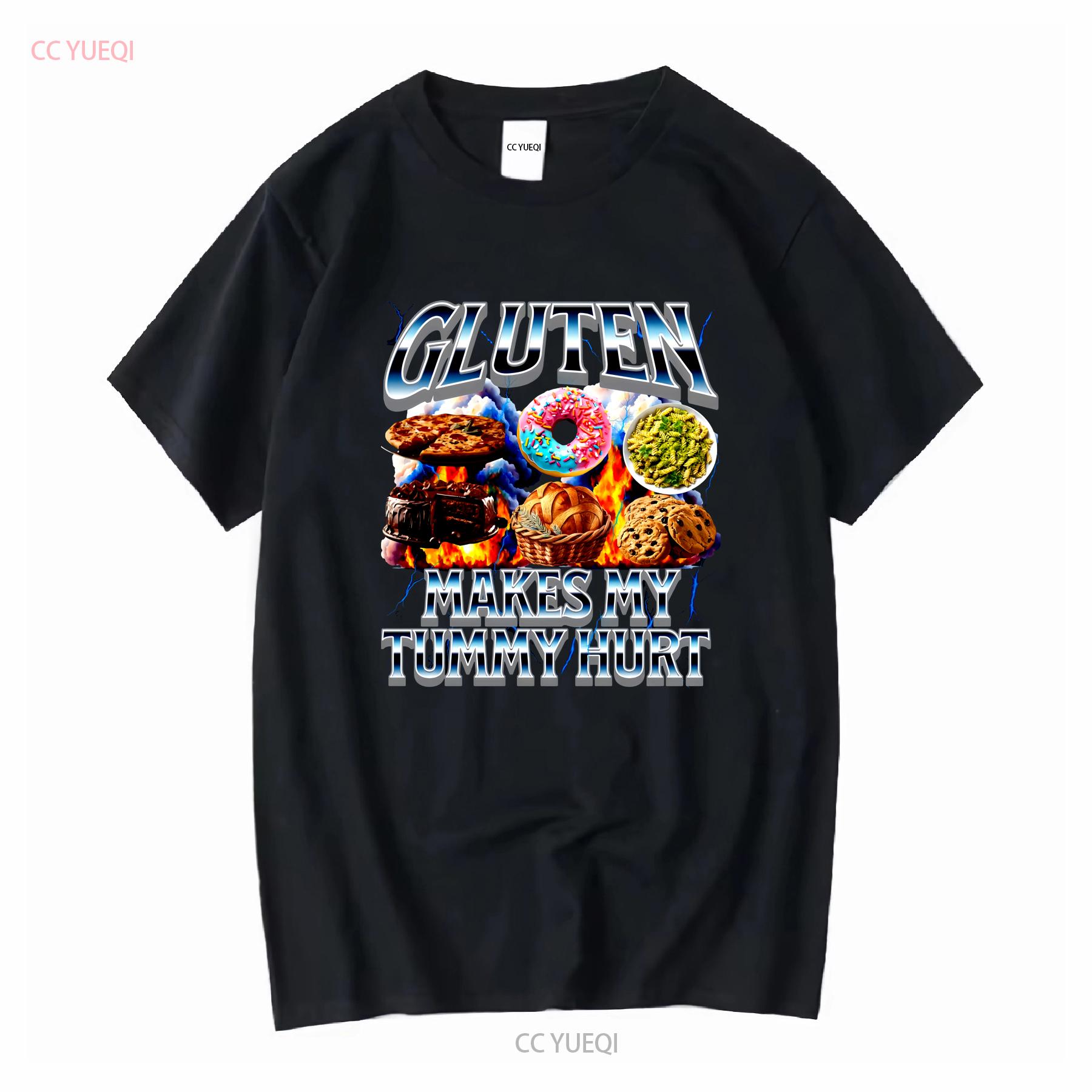 Gluten Makes My Tummy Hurt Funny Meme T Shirt Free Intolerant Hurts Stomach Ache long or short sleeves vintage Washed homme 4XL
Gluten Makes My Tummy Hurt Funny Meme T Shirt Free Intolerant Hurts Stomach Ache long or short sleeves vintage Washed homme 4XL